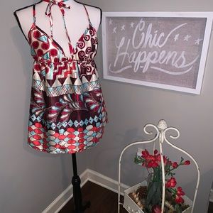 XX3 Crisscross Halter Multicolored Top